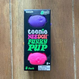 Teenie Needoh Funky Pup 3-Pack - Purple, Orange & Pink Toys